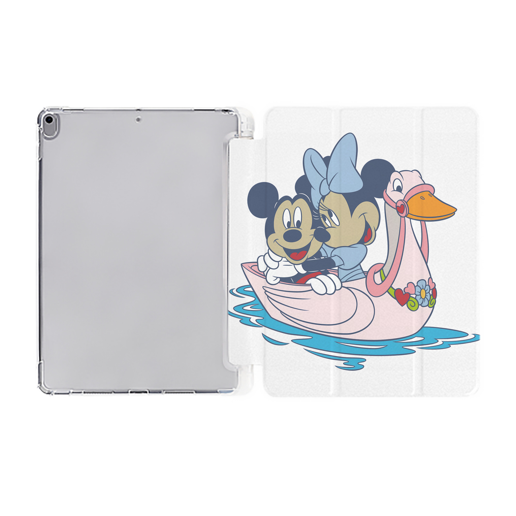 （画像用） ミッキーマウス Mickey Mouse IPad ケース ペン収納付き 三つ折りスタンド PUレザー×シリコン 対応機種9.5/10.5/10.9インチ